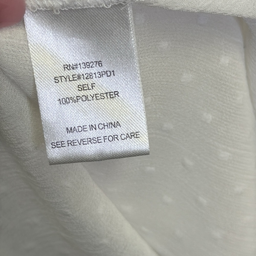 Daniel Rainn Cream V-Neck Blouse - Picture 8 of 9